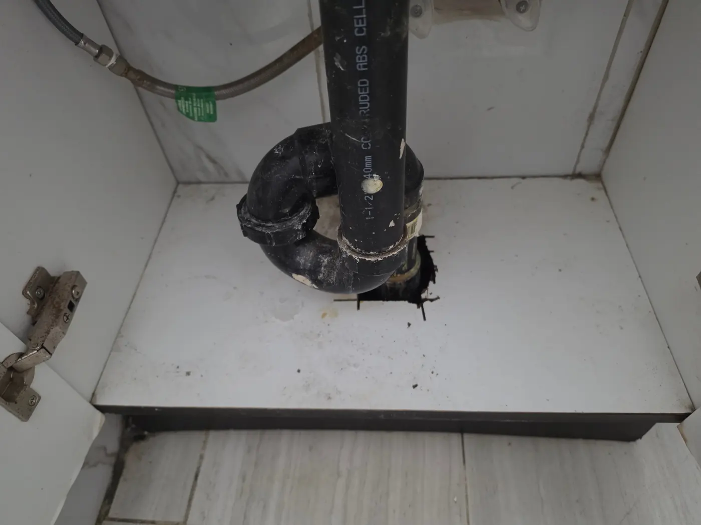 Under Cabinet Washroom Clean - Before